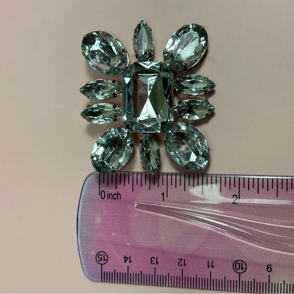 Sparkling Silver Rhinestone Brooch